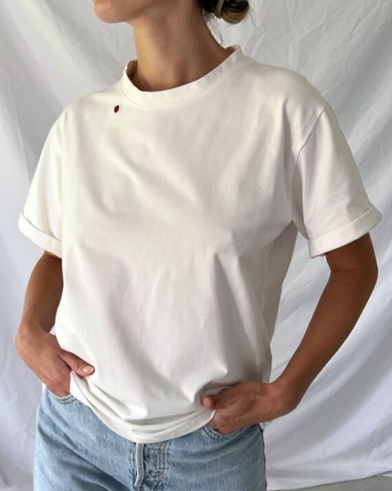 t-shirt oversize z bawełny damski